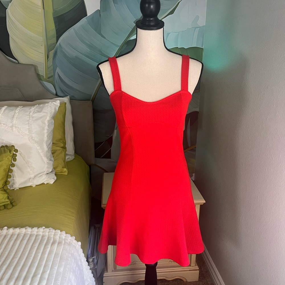 Divided by H&M Red Sweetheart Skater Dress Sundress Size Small